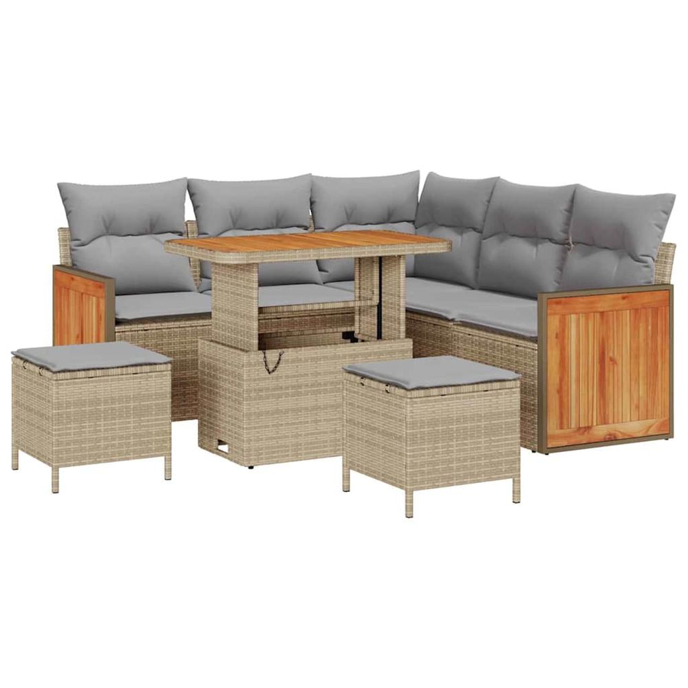 Ensemble de canapé de jardin 9 pc 6-nombre de places