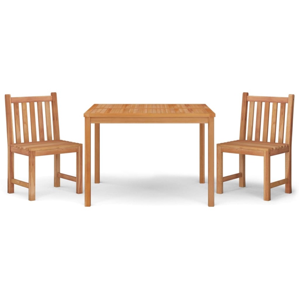 Ensemble à manger de jardin 3 pcs bois de teck massif