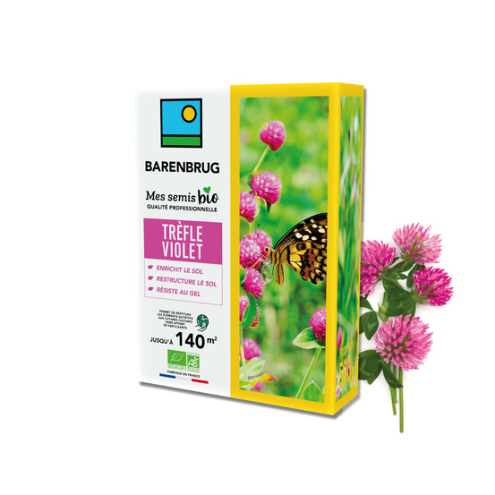 Barenbrug - trèfle violet - enrichit le sol - restructure le sol - résiste au gel - restitue les éléments nutritifs aux cultures