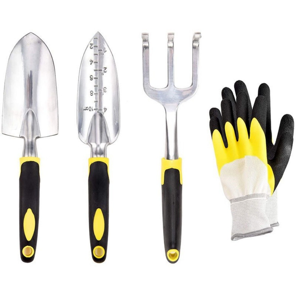 Kit d'outils de jardinage 4 - pièces jaune dtopbuyage
