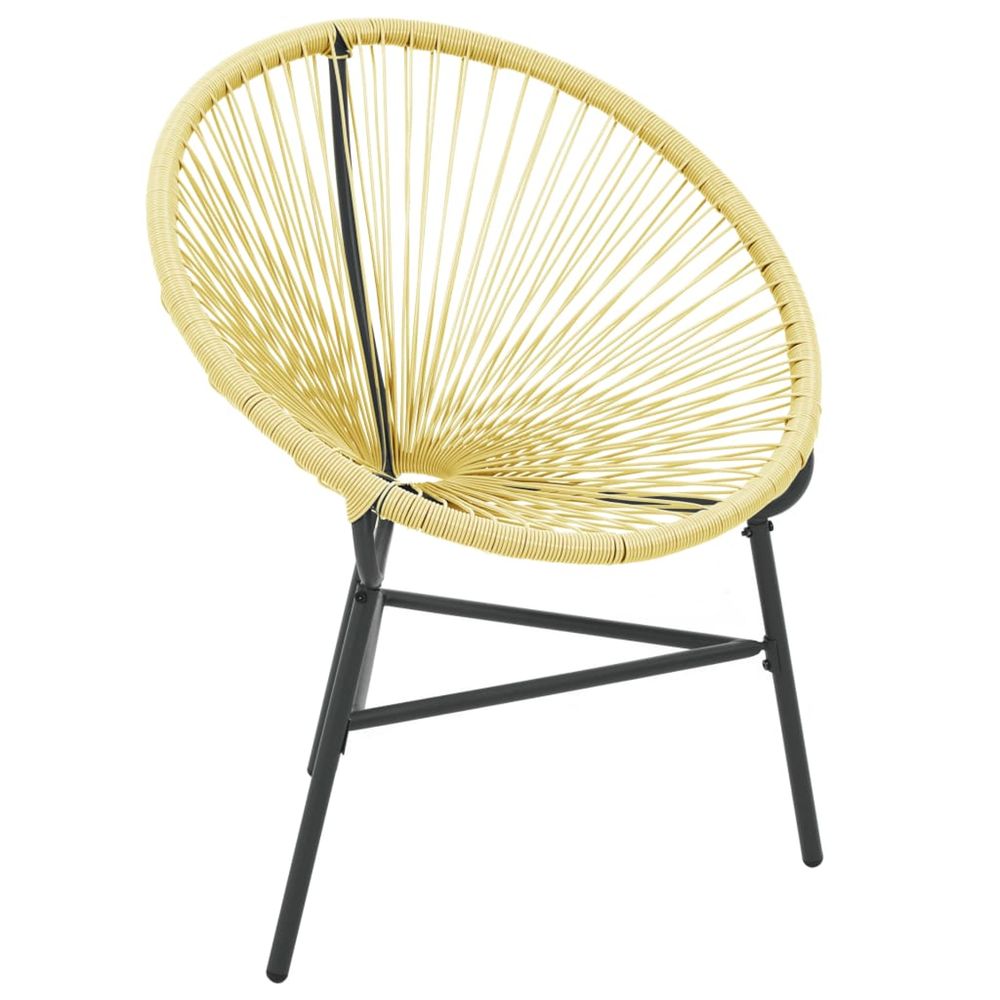 Chaise de jardin acapulco résine tressée beige
