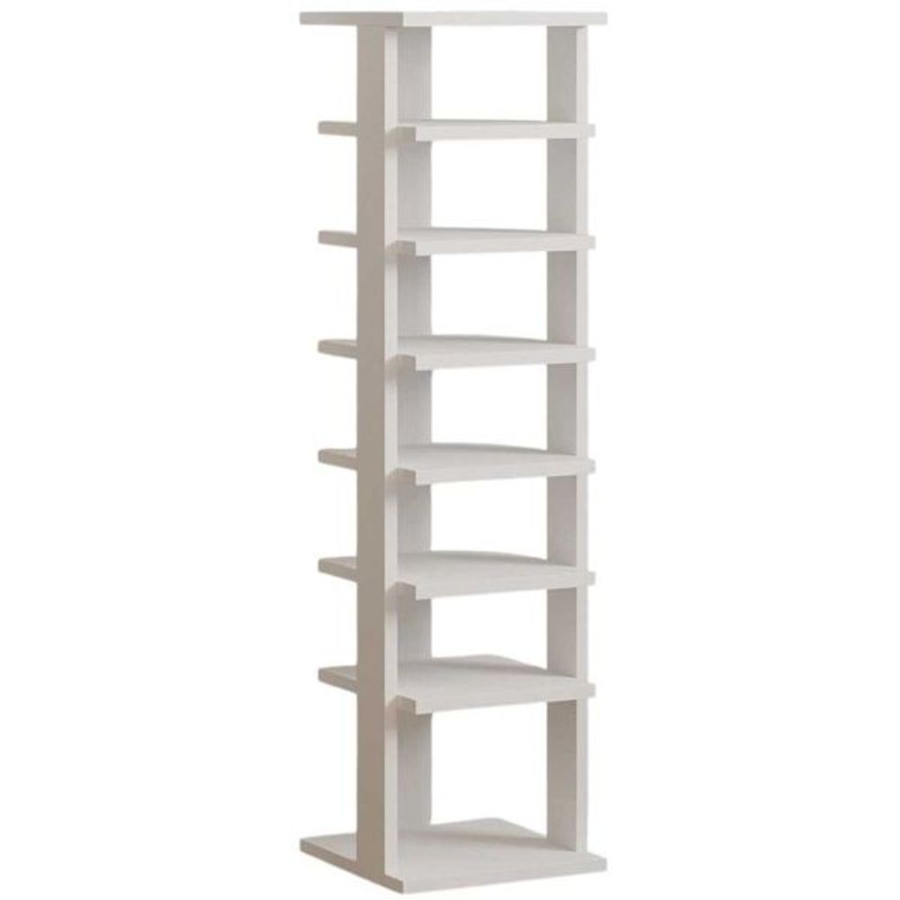 Etagère à chaussures en aggloméré ayka blanc