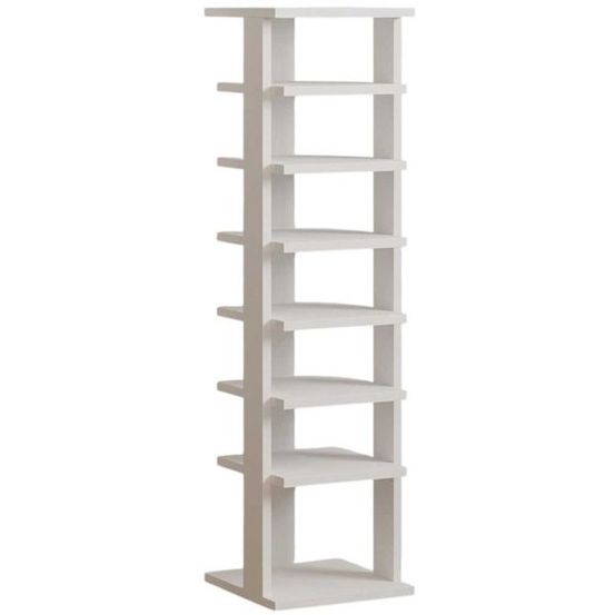 Etagère à chaussures en aggloméré ayka blanc