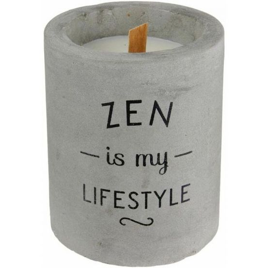 Bougie senteur linge frais pot en ciment zen is my lifestyle