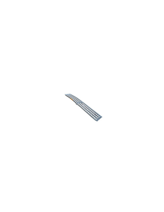 Rampe courbée pliable en alu l 244 cm l: 43 cm, l pliée 126 cm, profil antidérapant d'une capacité m