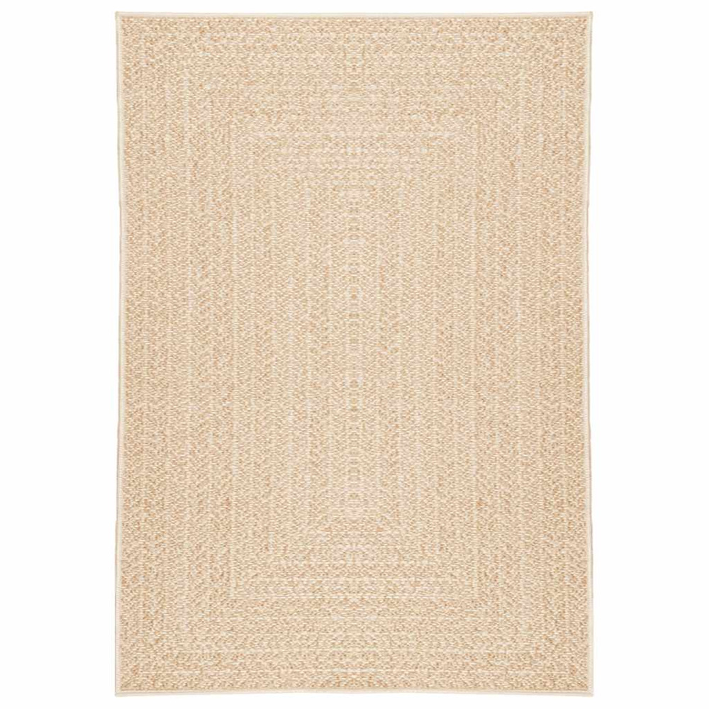 Tapis zizur beige 120x170 cm aspect de jute intérieur extérieur