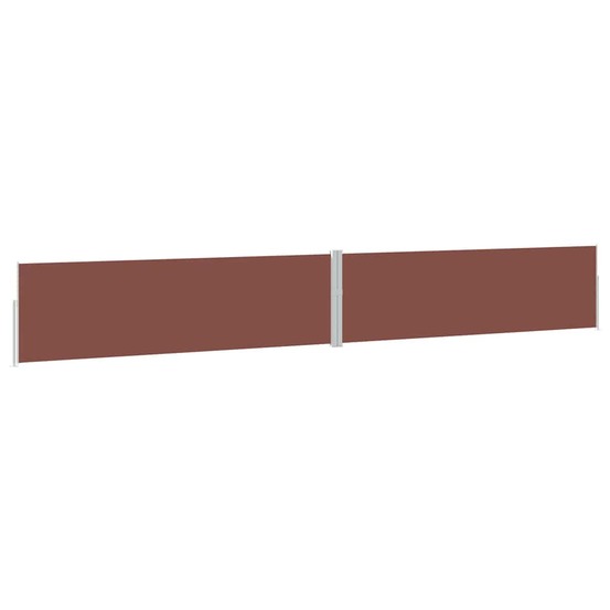 Auvent latéral rétractable de patio 170x1200 cm marron