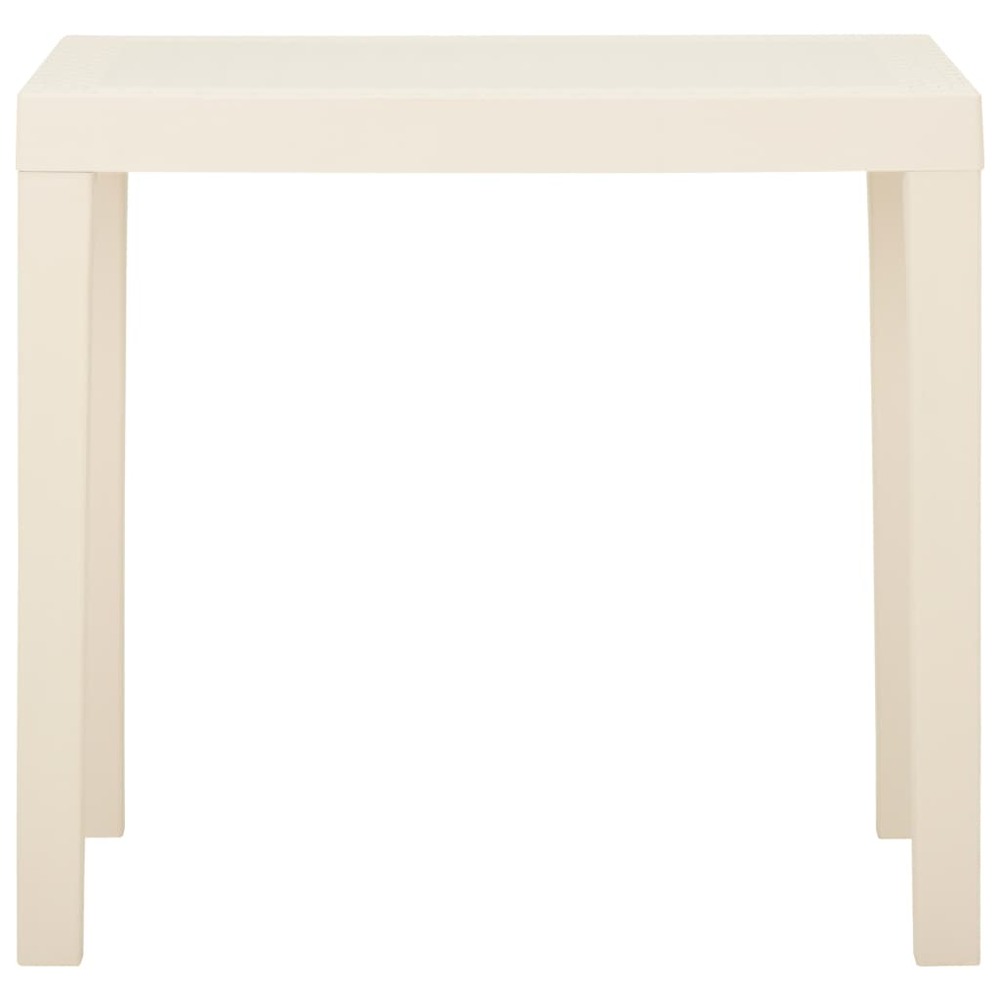 Table de jardin blanc 79x65x72 cm plastique