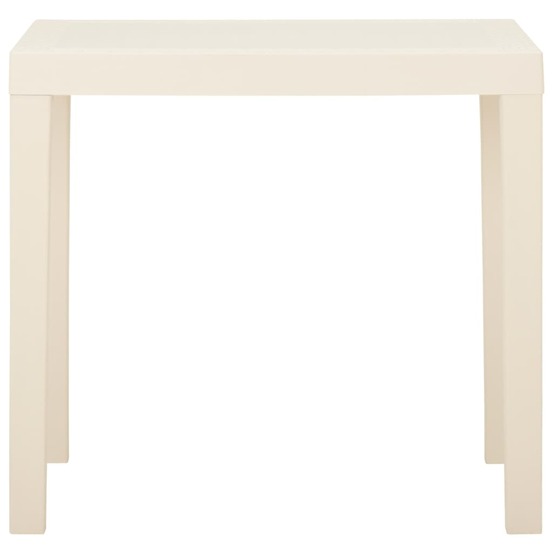 Table de jardin blanc 79x65x72 cm plastique
