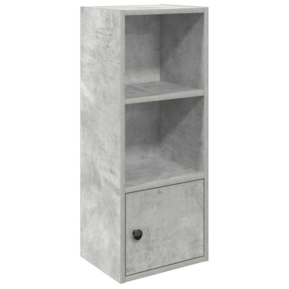 Bibliothèque gris béton 31x24x77 cm bois d'ingénierie