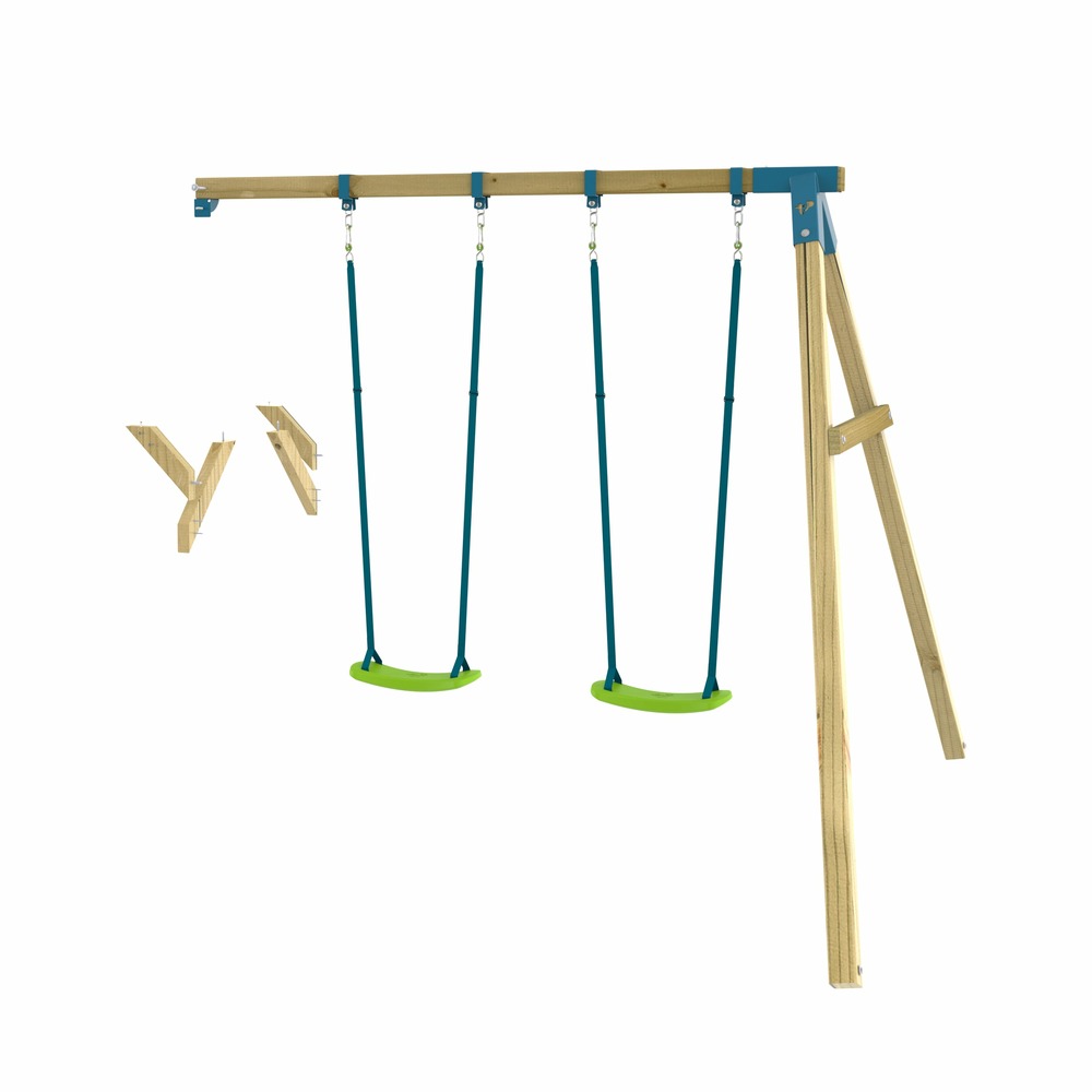 Bras de portique balançoire double avec sièges pour aire de jeux SKYWOOD bois FSC®