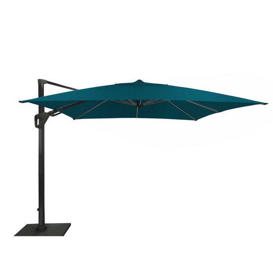 Parasol déporté elios sunbrella 3 x 3 m en alu - marine - inclinable et orientable