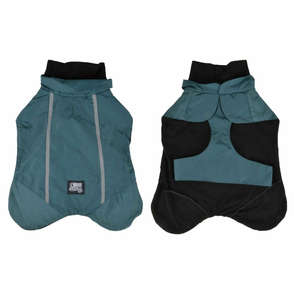 Veste imperméable et polaire pour chien - bleu
