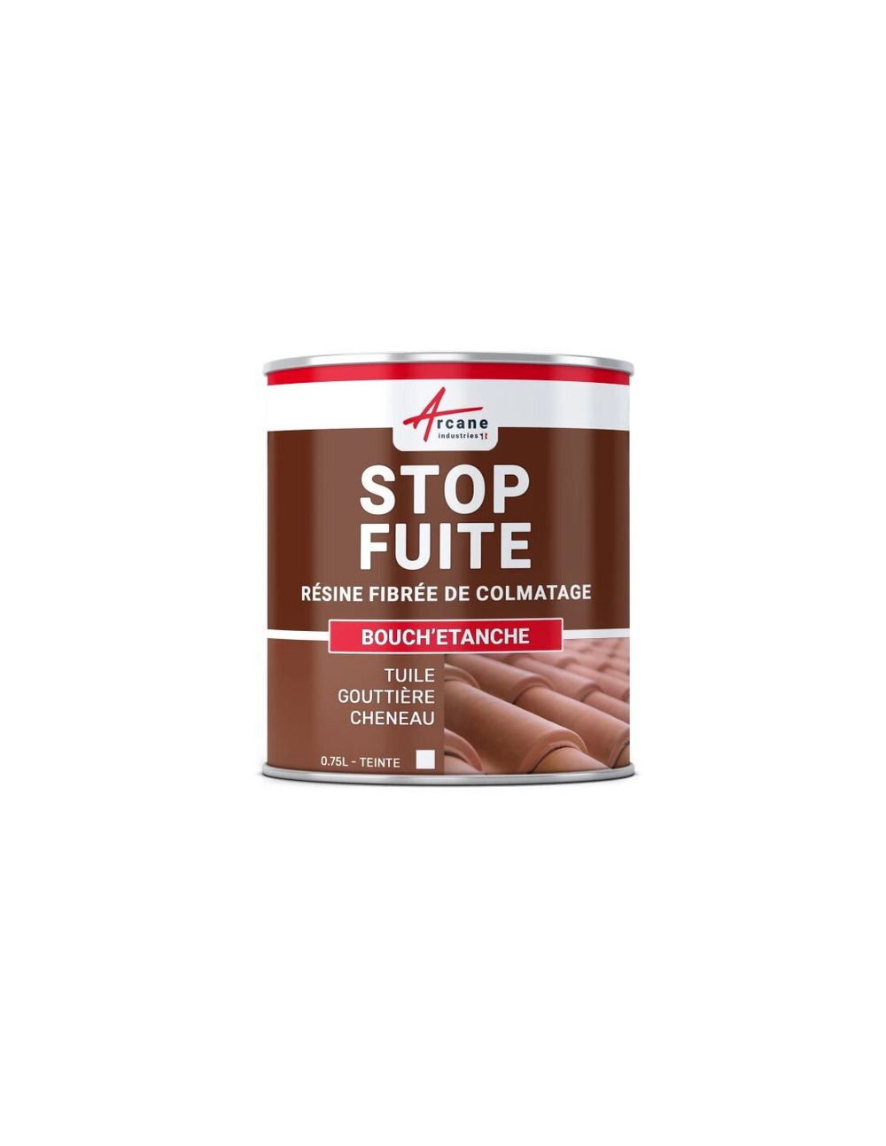 Arcane stop fuite bouch'etanche fibré tuile 0,75l - arcane