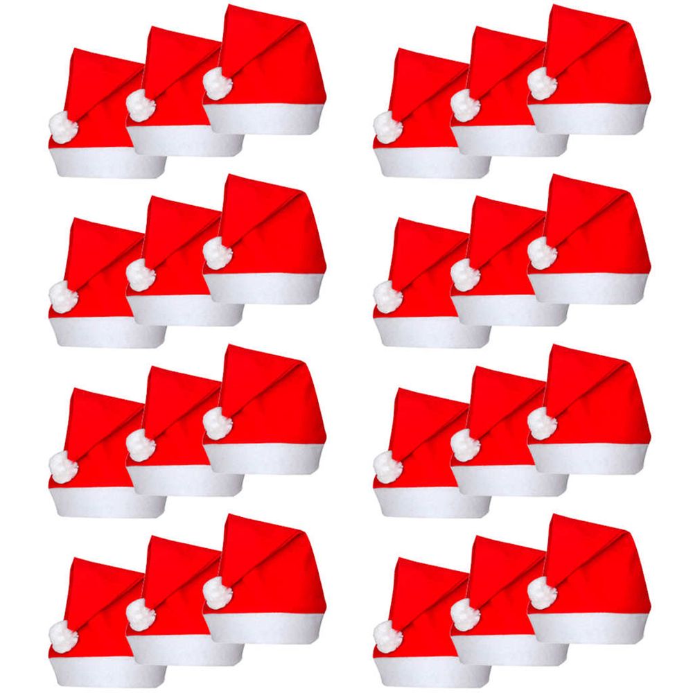 Bonnets de père noël 24 pcs