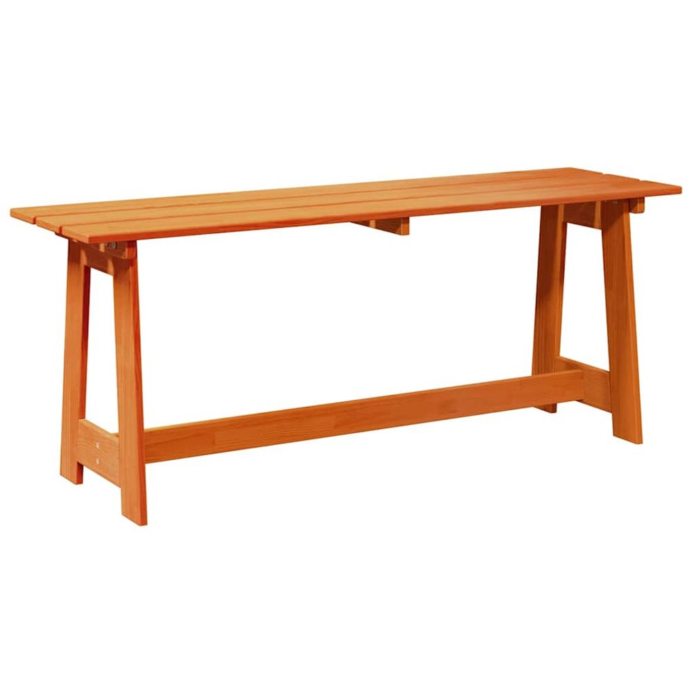 Banc extérieur marron 119 x 37 x 47 cm bois de pin massif