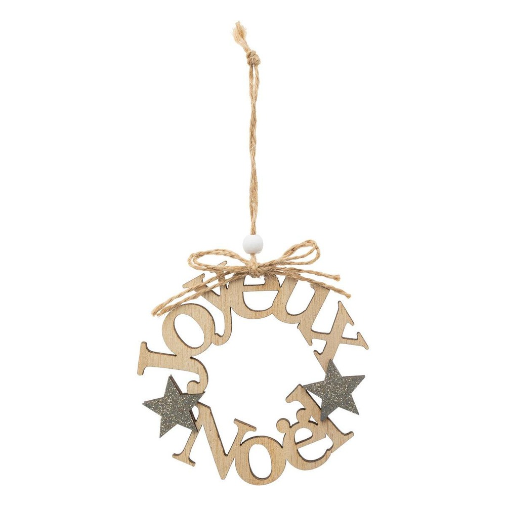 Sujet de noël en bois mini couronne