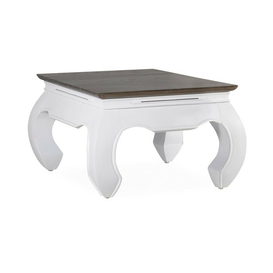 Table basse bois blanc - mélicia décoration d'autrefois