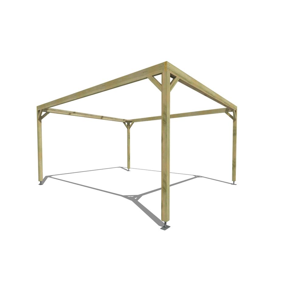 Pergola bois • 4m x 5m • indépendante • cadre simple • livraison comprise