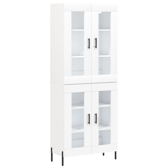 Buffet bahut commode armoire meuble de rangement organisateur cuisine salle de séjour salon haut 69,5 x 34 x 180 cm bois d'in