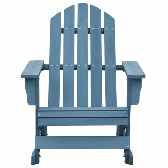 Chaise à bascule de jardin adirondack bois de sapin massif bleu