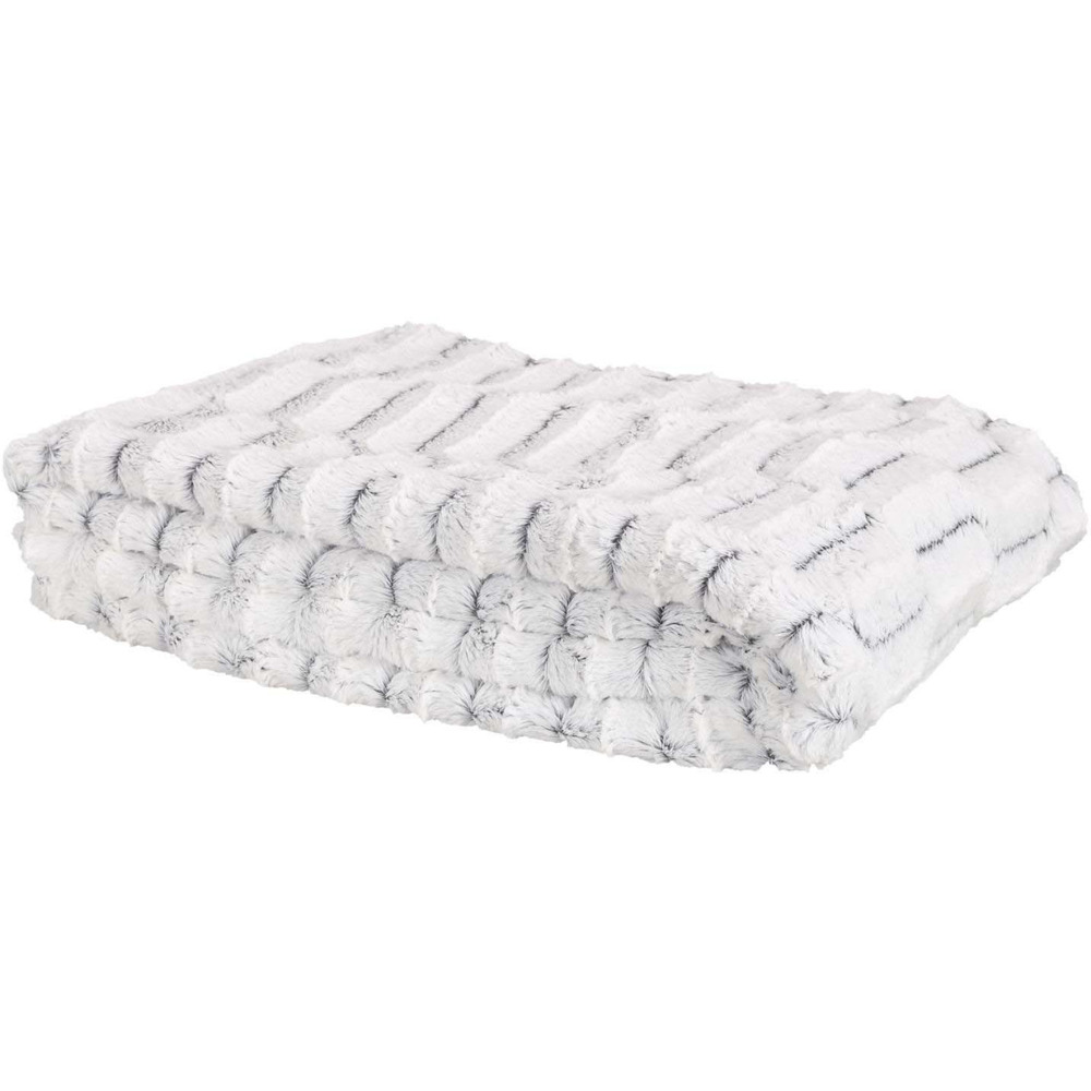 Plaid à carreaux imitation fourrure xxl 140x200 cm