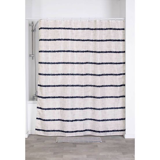 Rideau de douche polyester 180x200 cm - manureva strie