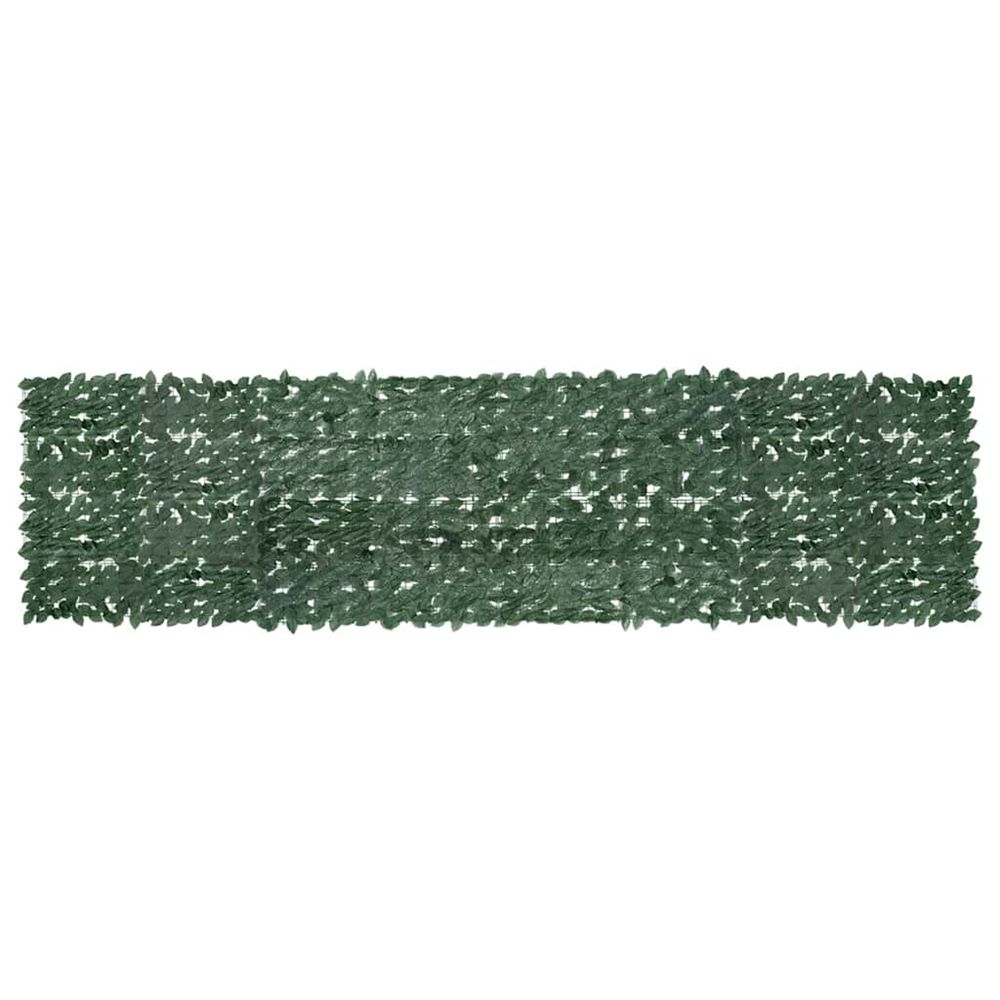 Écran de balcon avec feuilles vert foncé 400x100 cm