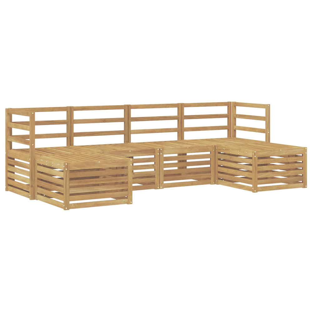 Ensembles de canapés 6 pcs blanc bois d'acacia massif