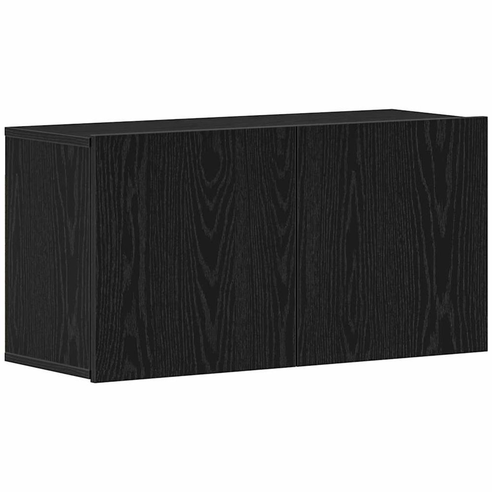 Meuble tv chêne noir 80x30x41 cm bois d'ingénierie