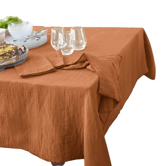 Nappe rectangle gaze de coton gaia