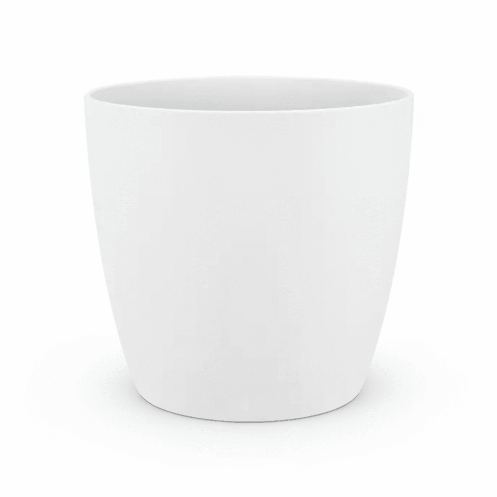 Cache-pot elho bruxelle rond 18cm blanc
