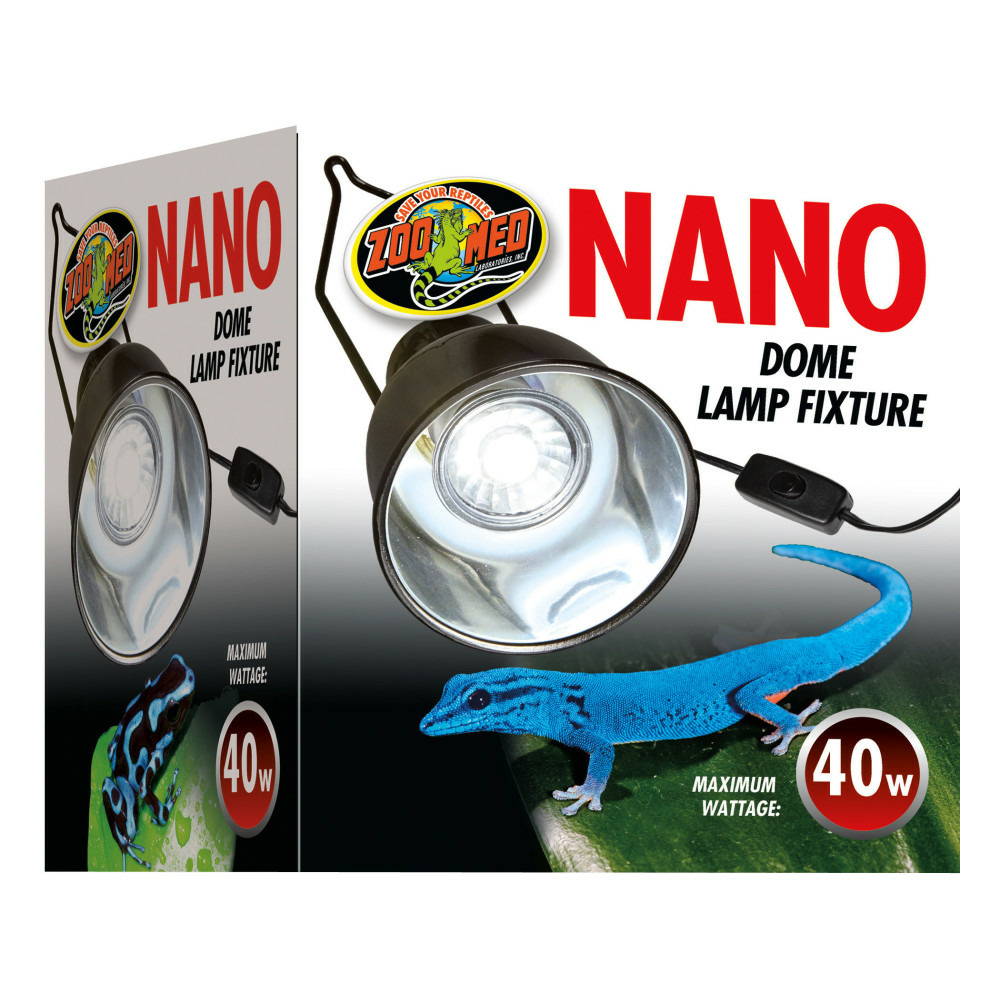 Support de lampe dôme nano, 40 watts zoo med lf-35e terrarium