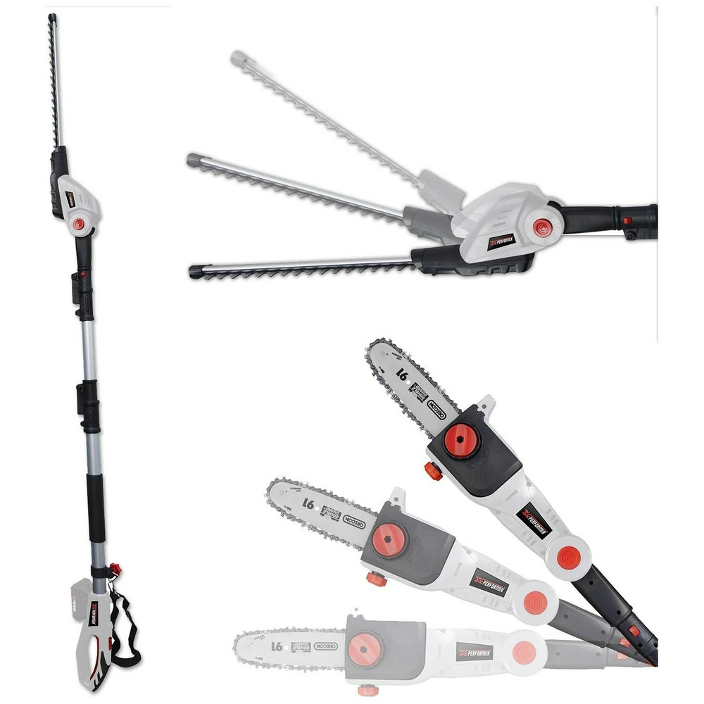 Scie à ebrancher taille haies sur perche 20v - xperformer xp2psth20li - portatif - outil seul sans batterie ni chargeur