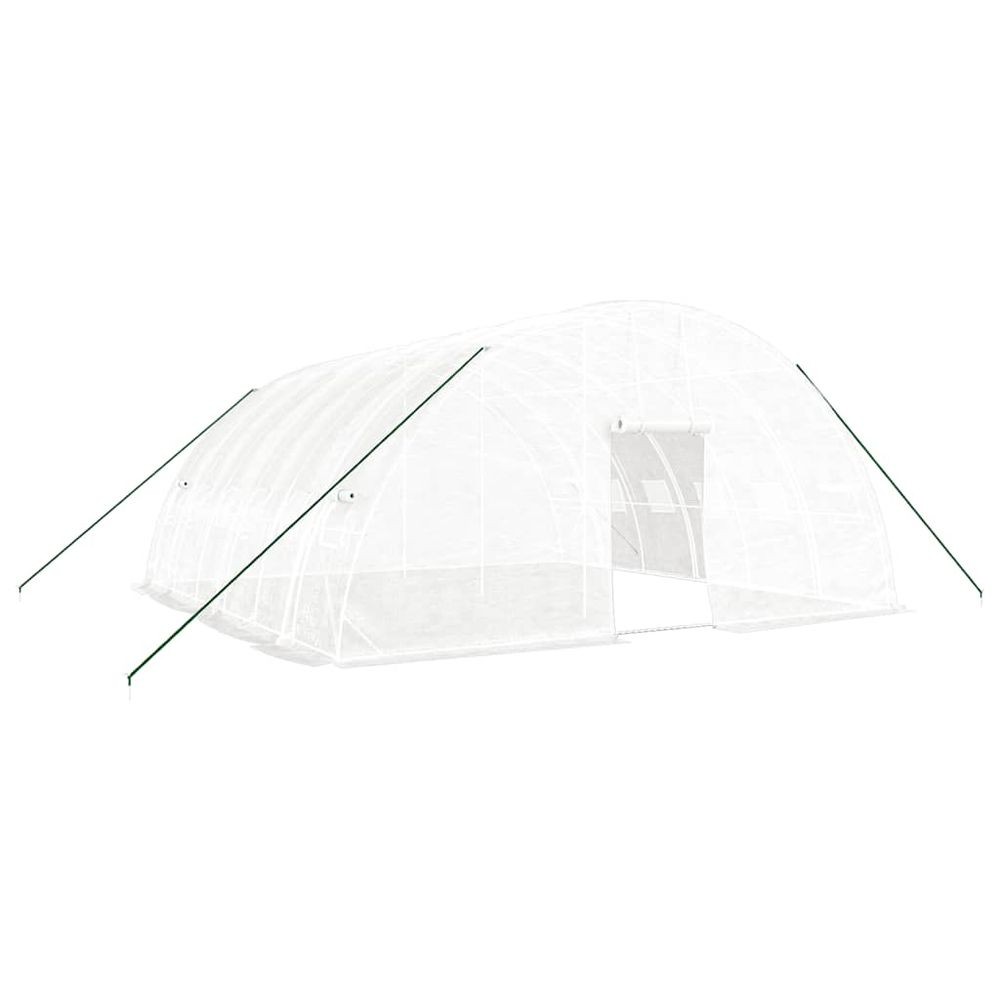 Serre avec cadre en acier blanc 36 m² 6x6x2,85 m