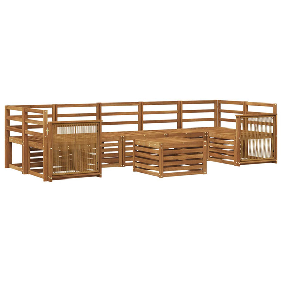 Ensemble de canapés d'extérieur 8 pcs naturel