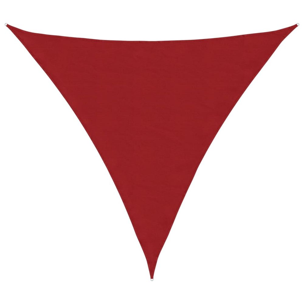 Voile de parasol tissu oxford triangulaire 4,5x4,5x4,5 m rouge