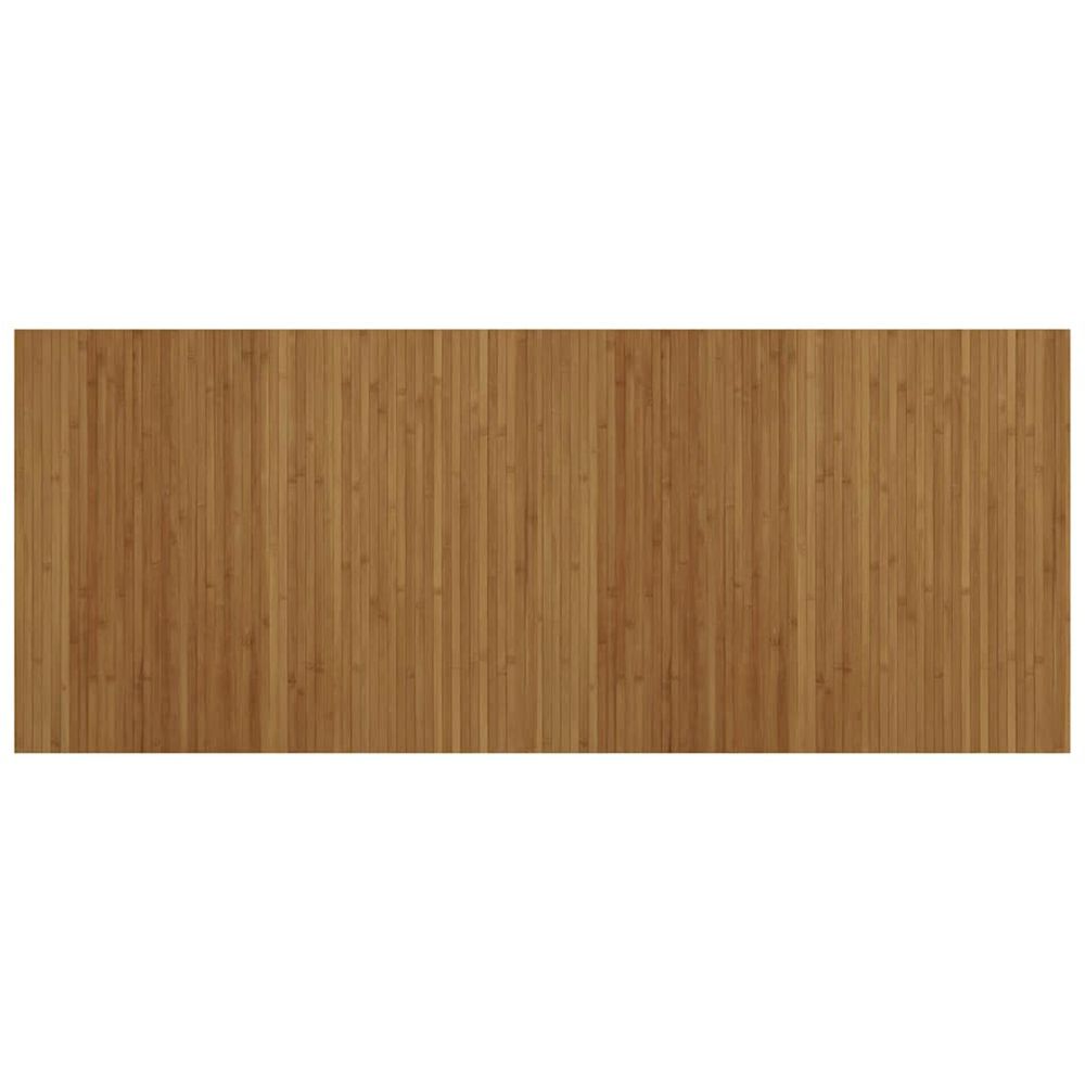 Tapis rectangulaire marron 80x200 cm bambou