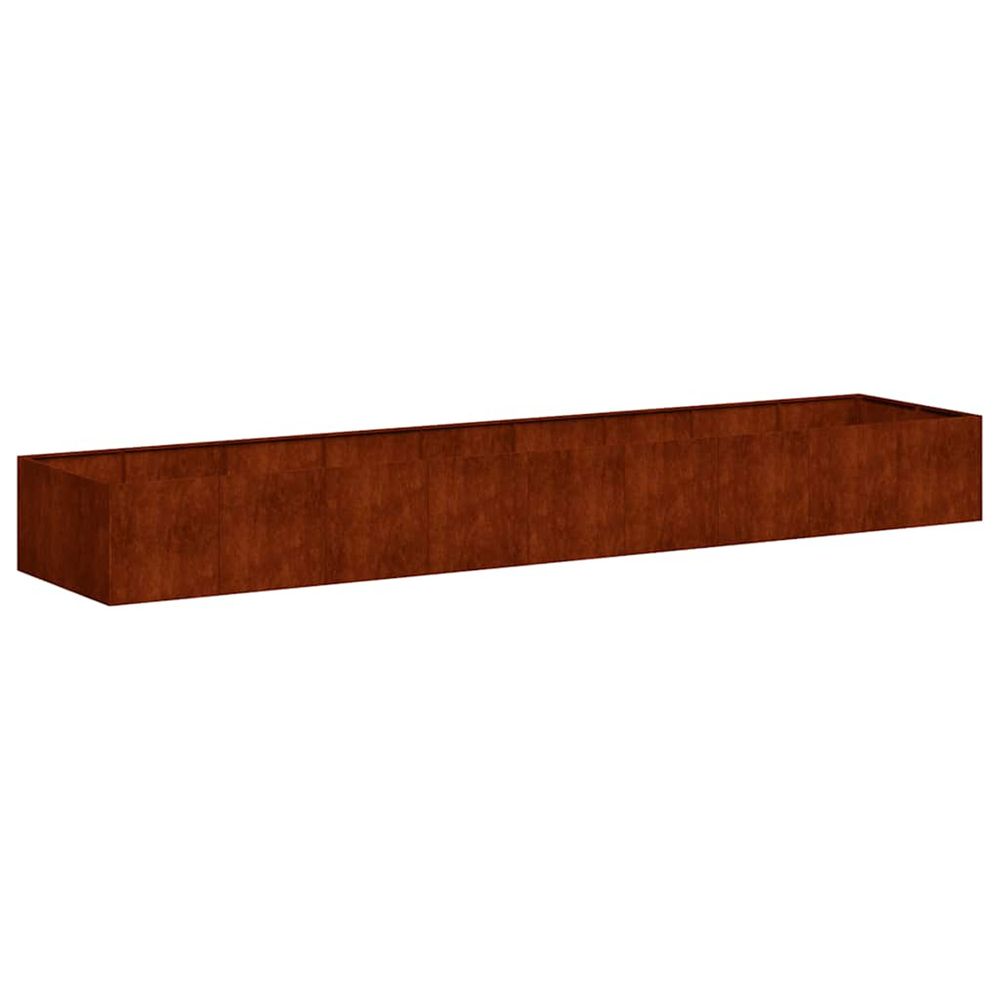 Jardinière d'extérieur rouillé 360x80x40 cm acier inoxydable