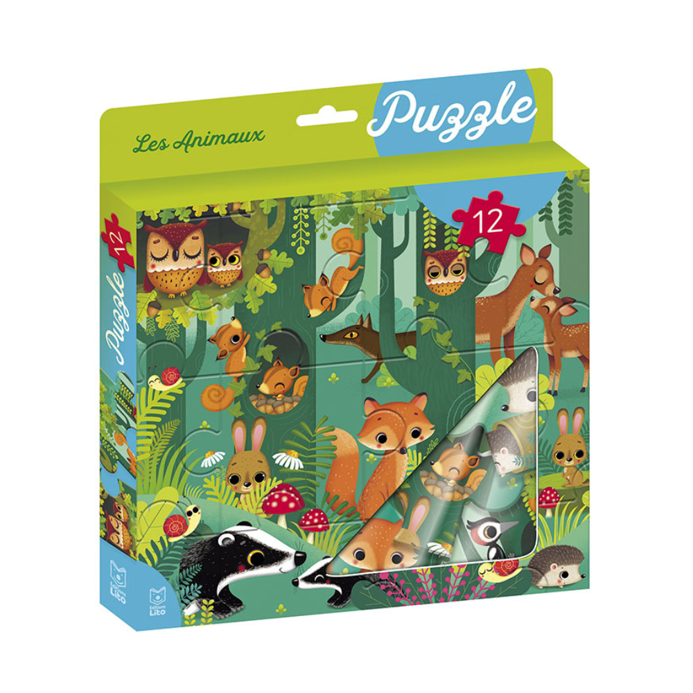Les animaux - puzzle 12 pièces