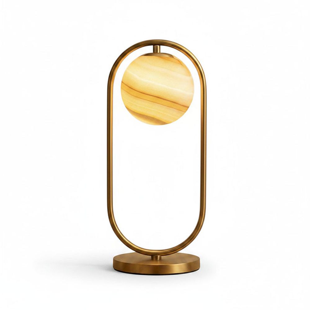 Lampe à poser saturne métal 19x18x49cm