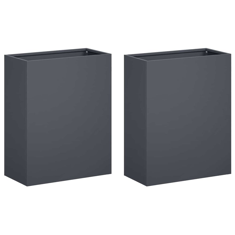 Cache-pot de jardin 2 pc anthracite 40 x 20 x 40 cm