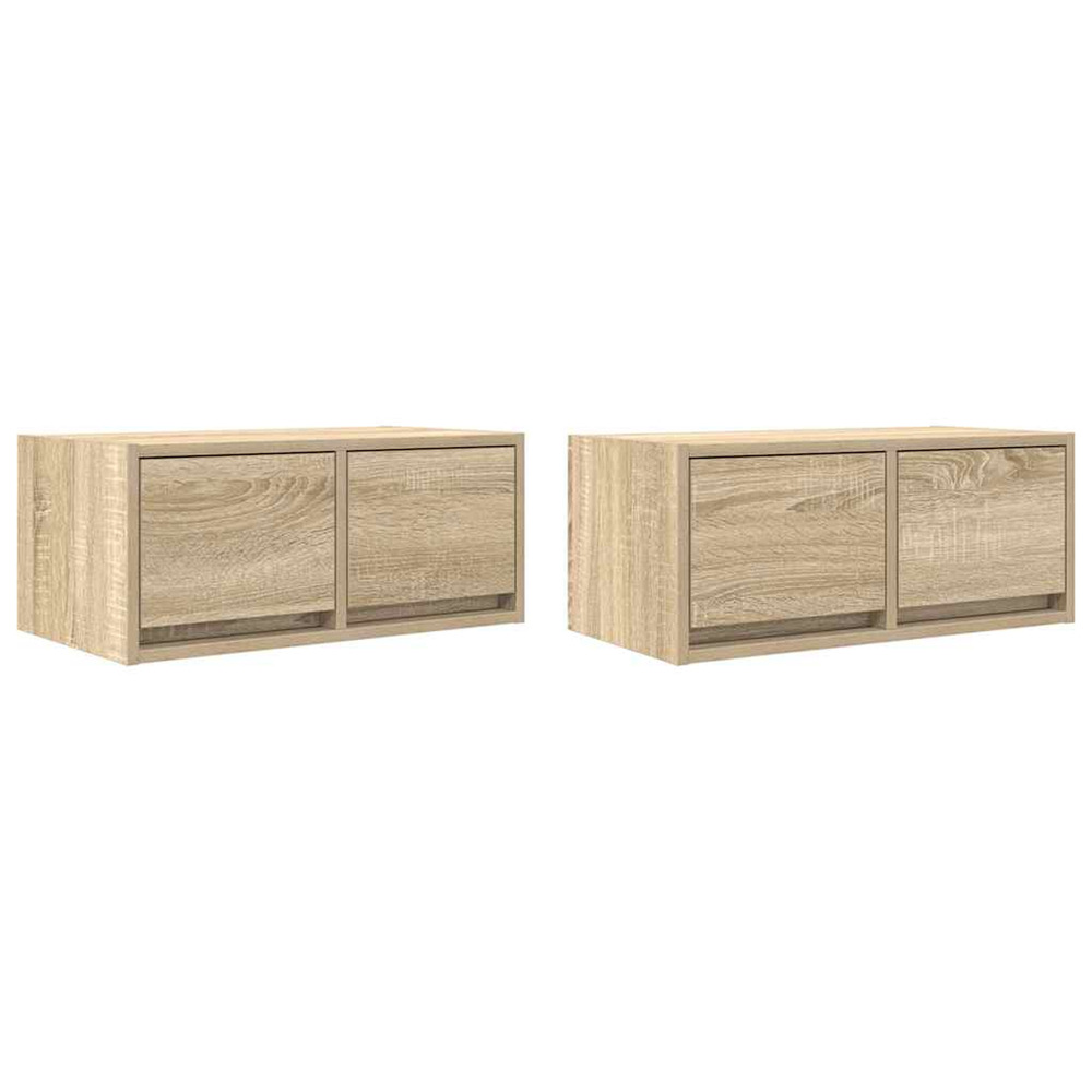 Meubles tv 2 pcs chêne sonoma 60x31x25,5 cm bois d'ingénierie