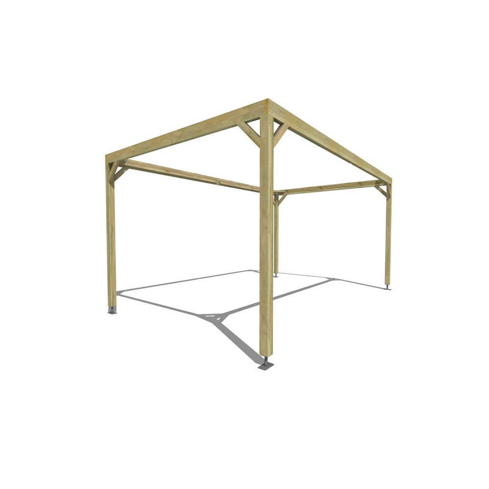 Pergola bois • 5m x 3m • indépendante • cadre simple • livraison comprise