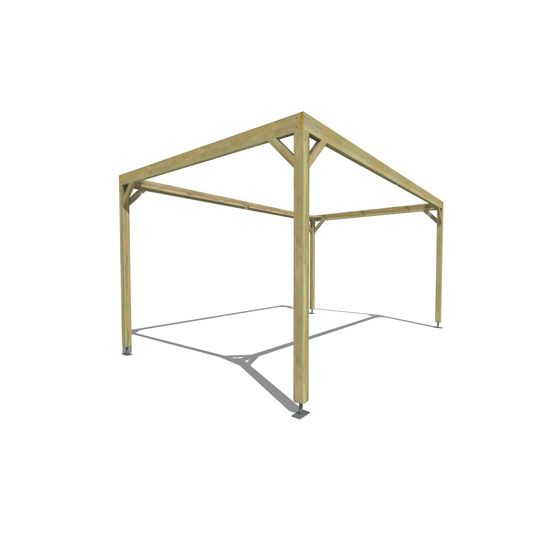 Pergola bois • 5m x 3m • indépendante • cadre simple • livraison comprise