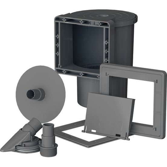 Ensemble skimmer pour piscines acier gre - gris