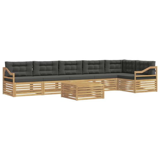 Ensemble de canapés d'extérieur 7 pc blanc et anthracite
