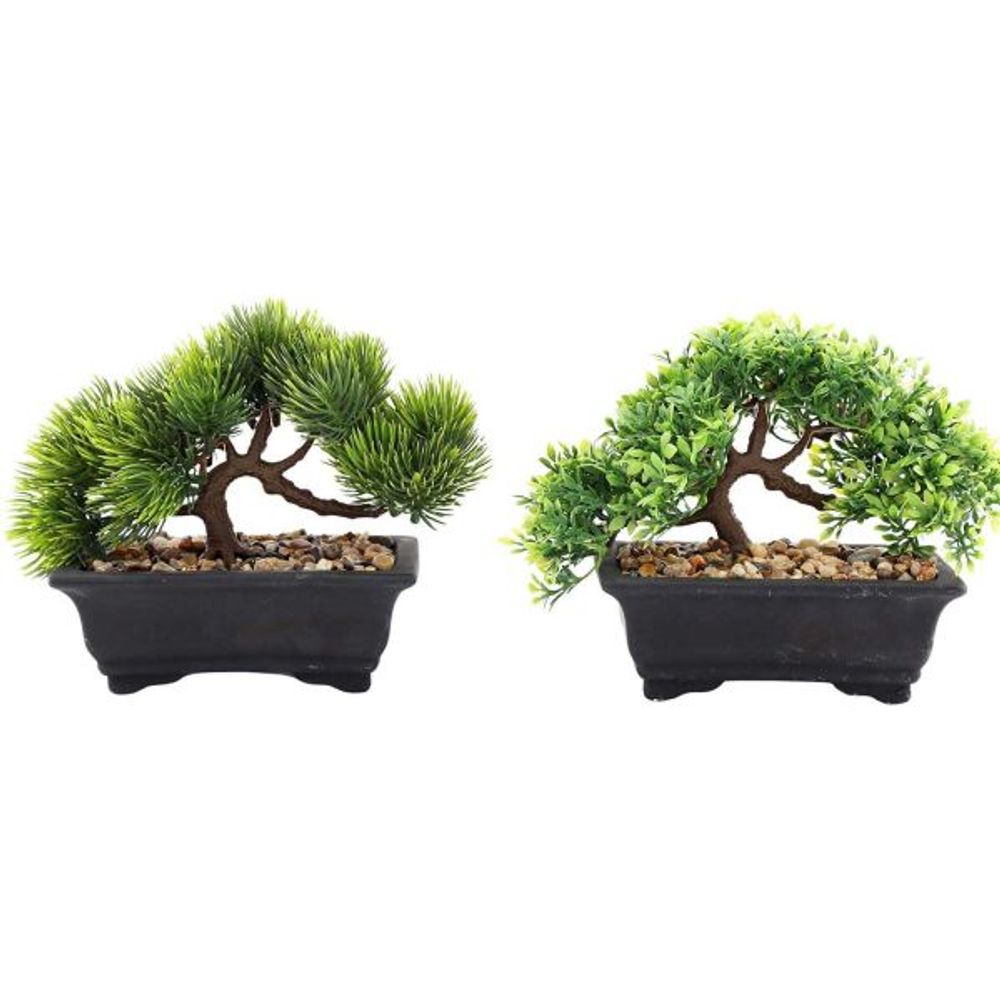Bonsaï artificiel 20 x 15 cm (lot de 2)