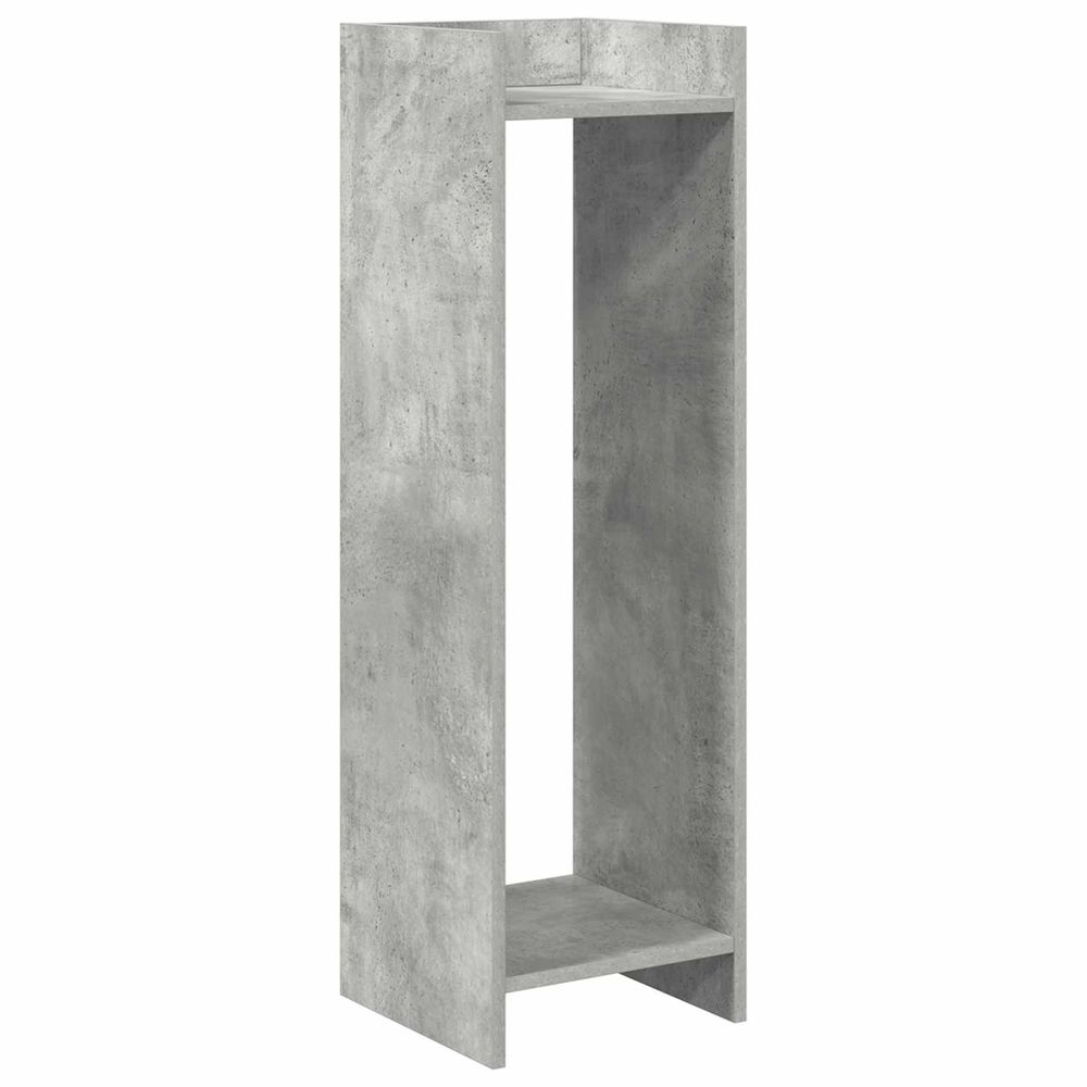 Support de plante gris béton 30 x 30 x 100 cm bois d'ingénierie