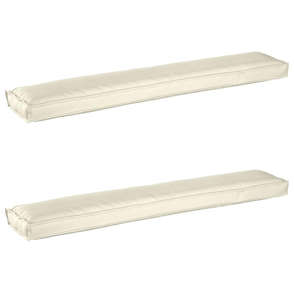 Set de coussins de palette 2 pc tissu oxford crème